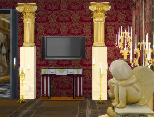 Fireplace, Wall Columns & Candelabra at Anna Quinn Stories