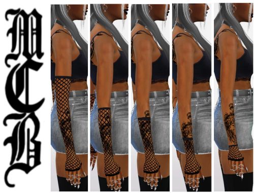 Fishnet gloves