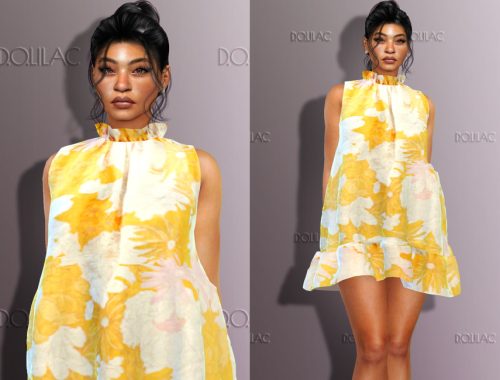 Floral Ruffled Dress DO302