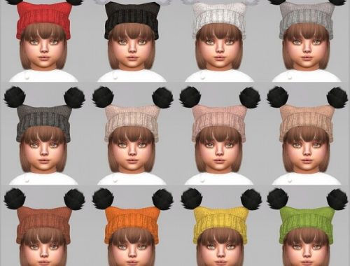 Fluffy Pompoms Hat For toddlers at Giulietta