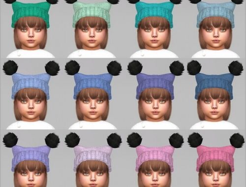 Fluffy Pompoms Hat For toddlers at Giulietta