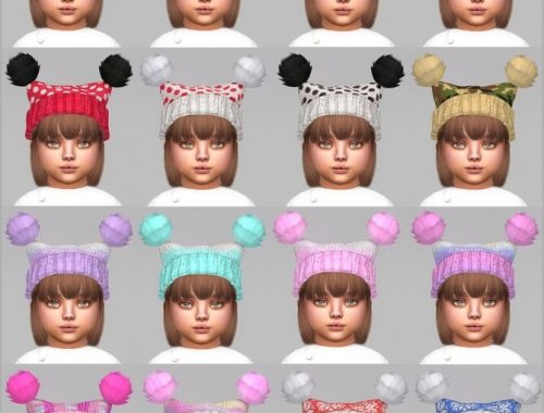 Fluffy Pompoms Hat For toddlers at Giulietta