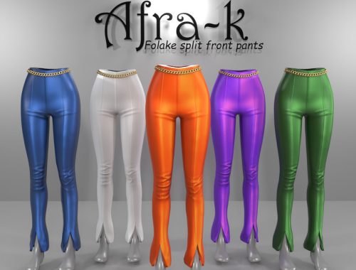 Folake split front pants