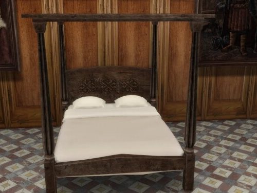 Four poster bed by Aliki’s Nook at Sims 4 Studio