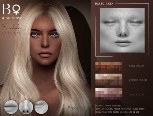 Freckle female overlay skintones