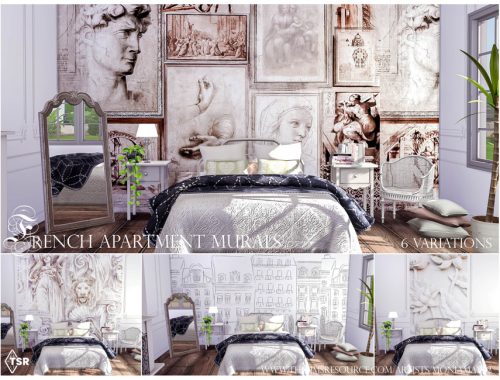 French Apartment Mural