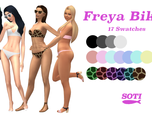 Freya Bikini - Low Cut Bikini Top, Thong Bottoms