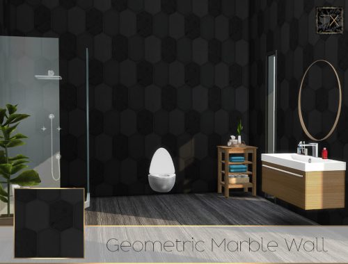 Geometric Marble Wall
