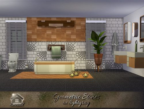 Geometric Stones in lightgray