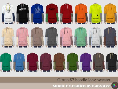 Giruto 87 hoodie long sweater