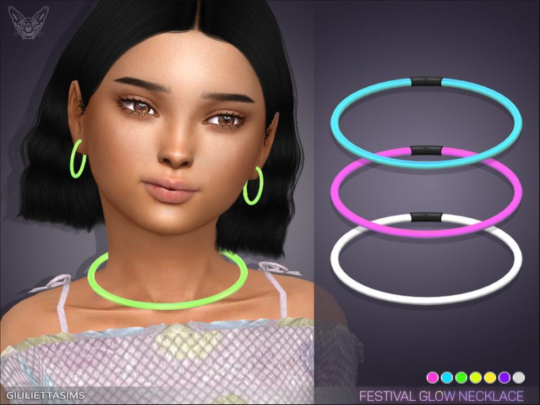 Glow Festival Necklace For Kids - The Sims 4 Catalog