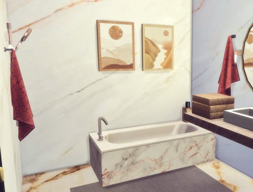 Gracja Beige Bathroom | Only TSR CC