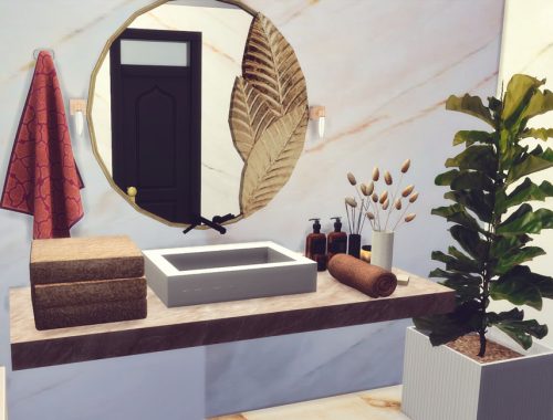Gracja Beige Bathroom | Only TSR CC