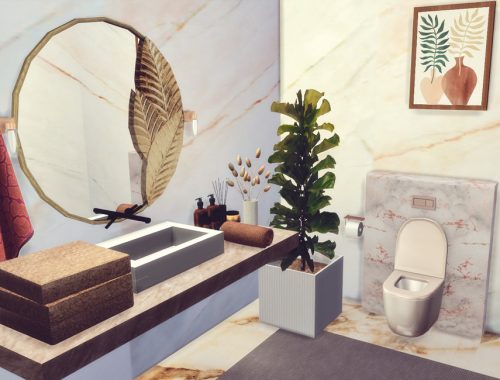 Gracja Beige Bathroom | Only TSR CC