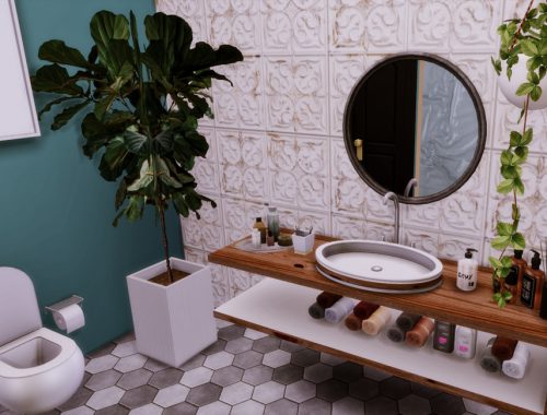 Gracja Green Bathroom | Only TSR CC