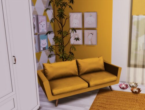 Gracja Pink and Yellow kid room | Only TSR CC