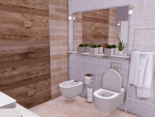 Gracja White bathroom | Only TSR CC