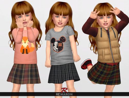 Grid Skirt for Toddler 01