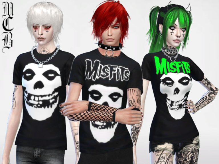 Guys Misfits T-Shirts - The Sims 4 Catalog