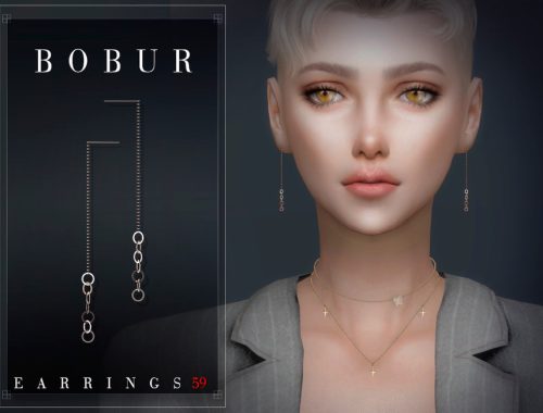 Hanging ring earrings