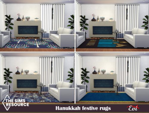 Hanukkah festive rugs