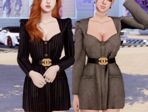 Heart Neck Suit Dress at RIMINGs