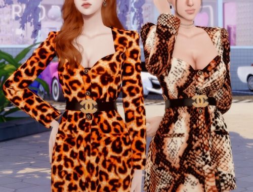 Heart Neck Suit Dress at RIMINGs
