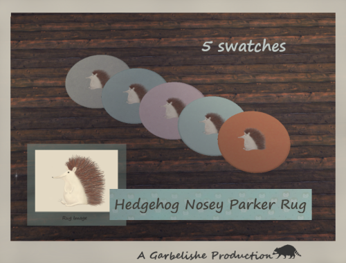 Hedgehog Nosey Parker Rug