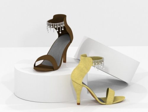 HEELS SANDALS PEARL AND CRYSTAL at REDHEADSIMS