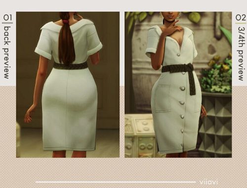 HERA button up belted dress