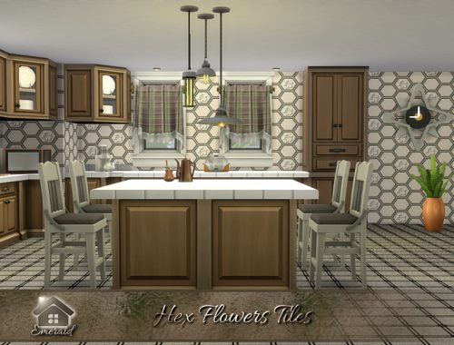Hex Flowers Tiles
