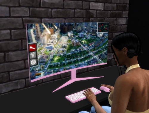 Pink gaming set up