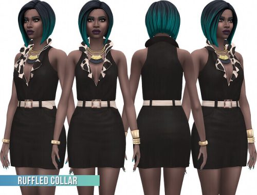 Hidden Springs Ruffled Collar Dress at Busted Pixels