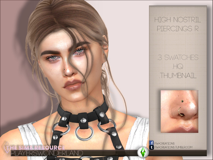High Nostril Piercings R - The Sims 4 Catalog