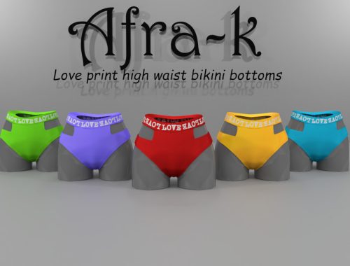 High waist bikini bottoms