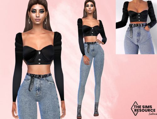 High Waisted Jeans With Belt