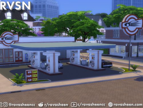 Highway Petrol Gas Station Set