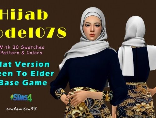 Hijab Model 078 & Hair 007 & Lenna Long dress at Aan Hamdan Simmer93