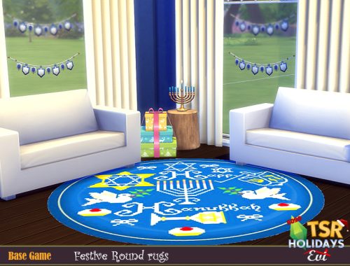 Holiday Wonderland _ festive round rugs