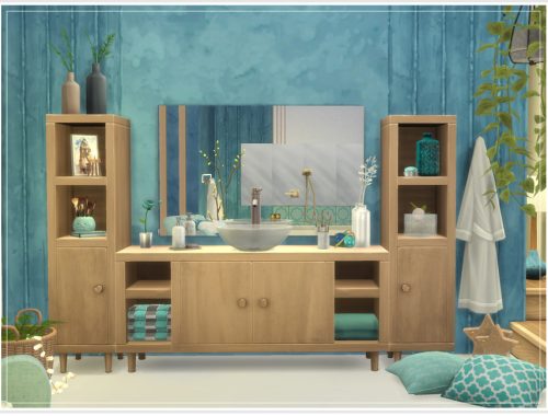 Holiday Wonderland Arctic Blue Bathroom.