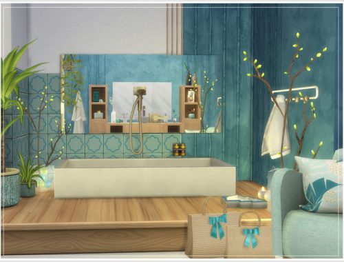 Holiday Wonderland Arctic Blue Bathroom.