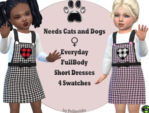 Houndstooth Pinafore - Needs Cats and Dogs