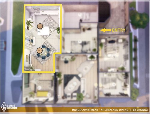 Indigo Apartment - Kitchen And Dining /TSR CC Only/
