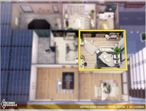Indigo Apartment - Living Room /TSR CC Only/