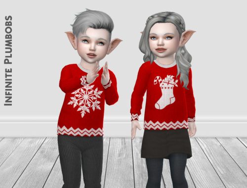 IP Toddler Christmas Silhouette Jumper