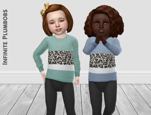 IP Toddler Leopard Print Block Jumper