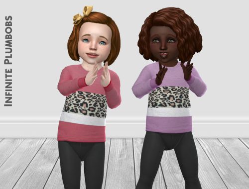 IP Toddler Leopard Print Block Jumper