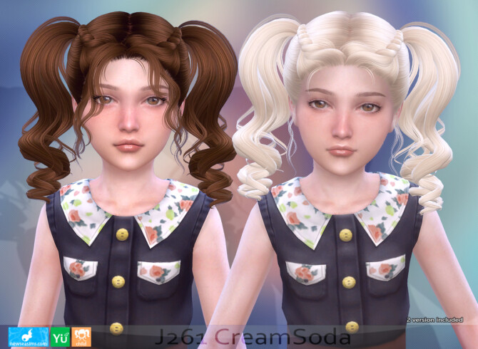 J261 CreamSoda hair (child) - The Sims 4 Catalog