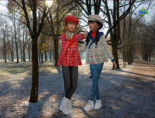 Jacket, hat and turtleneck for girls at Arte Della Vita