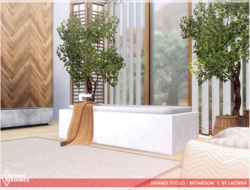 Japandi Styled - Bathroom /TSR CC only/